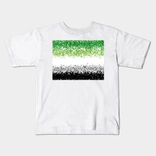 Aromantic Flag Painted Design Kids T-Shirt